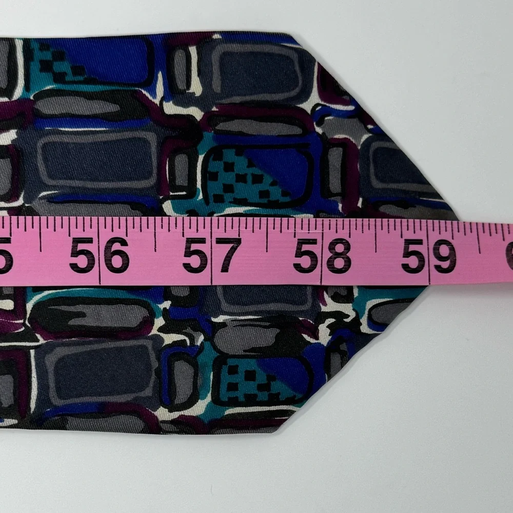 Vintage Viaggio Abstract Silk Neck Tie, retro, office, work, business, suit‎